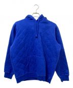 SUPREMEシュプリーム）の古着「18AW Quilted Hooded Sweatshirt プルオーバーパーカー」｜ブルー