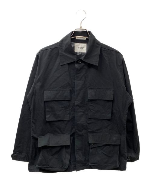 WTAPS（ダブルタップス）WTAPS (ダブルタップス) WMILL-LS 01 SHIRT.NYCO.RIPSTOP リップストップミリタリーシャツジャケット ブラック サイズ:2の古着・服飾アイテム