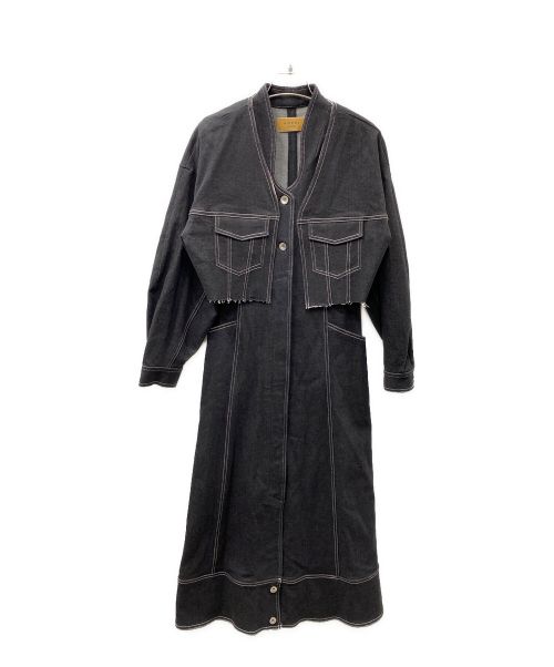 Ameri（アメリ）Ameri (アメリ) UND 3WAY DENIM DRESS ブラック サイズ:Freeの古着・服飾アイテム