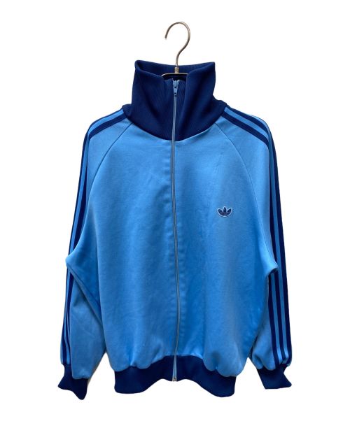 adidas（アディダス）adidas (アディダス) 80'sトラックジャケット デサント期 ブルー×ネイビー サイズ:5の古着・服飾アイテム