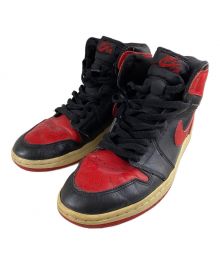 NIKE（ナイキ）の古着「Air Jordan 1 Retro High "Black Varsity Red/Bred" ミッドカットスニーカー」｜レッド×ブラック