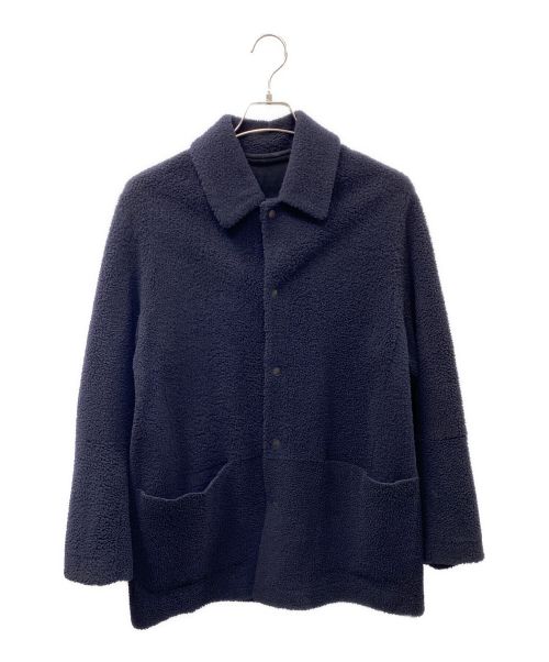 COMOLI（コモリ）COMOLI (コモリ) LACON COACH JACKET ラコン ラムレザームートンコーチジャケット ネイビー サイズ:SIZE1の古着・服飾アイテム