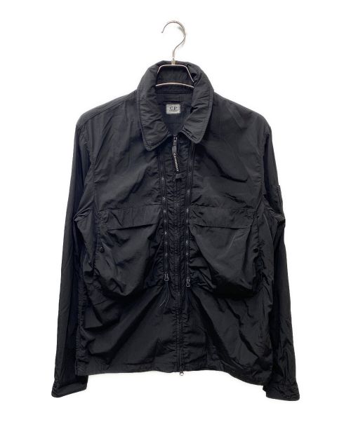 C.P COMPANY（シーピーカンパニー）C.P COMPANY (シーピーカンパニー) Chrome-R Hooded Overshirt ブラック サイズ:Lの古着・服飾アイテム