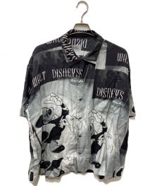 Porter Classic（ポータークラシック）の古着「DISNEY VINTAGE POSTERS PORTER CLASSIC ALOHA COLLECTION ALOHA SHIRT」｜ブラック×グレー