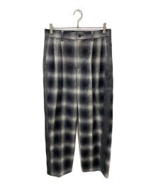 Soe（ソーイ）の古着「23AW Ombre Check Painted Line Trousers」｜ブラック×グレー