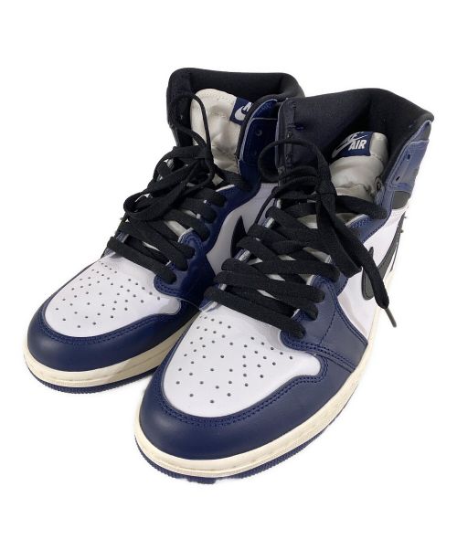 NIKE（ナイキ）NIKE (ナイキ) AIR JORDAN 1 RETRO HIGH OG Midnight Navy ネイビー×ホワイト サイズ:SIZE 27cmの古着・服飾アイテム