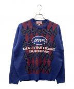 SUPREME×MARTINE ROSEシュプリーム×マーティン・ローズ）の古着「24FW Sweater ニット」｜ネイビーレッド