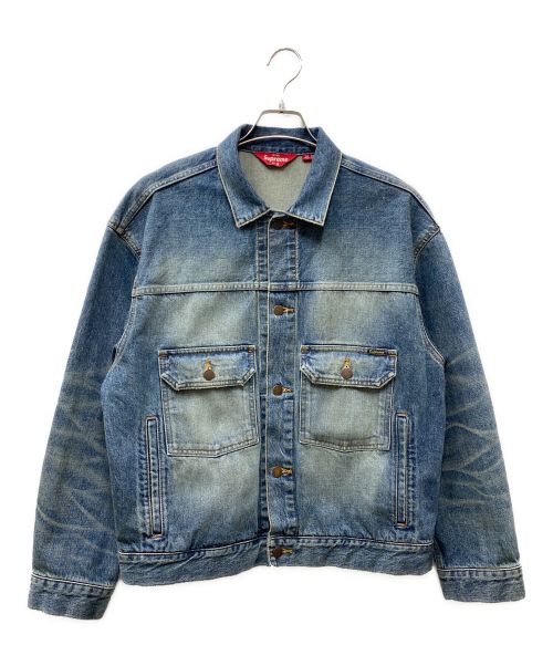 SUPREME（シュプリーム）Supreme (シュプリーム) 24FW Distressed Selvedge Trucker デニムジャケット インディゴ サイズ:SIZE Sの古着・服飾アイテム