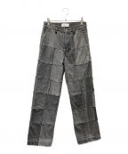 BELPERベルパー）の古着「PATCHWORK DENIM PANTS デニムパンツ」｜グレー