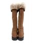 中古・古着 GUCCI (グッチ) Saint Moritz Knee High Boots ニーハイ レザーロングブーツ ブラウン サイズ:SIZE 不明：20000円