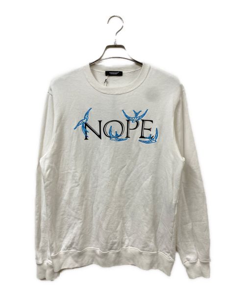 UNDERCOVER（アンダーカバー）UNDERCOVER (アンダーカバー) 24SS SWEAT NOPE BIRDS em クルーネックスウェット ホワイト サイズ:SIZE 3の古着・服飾アイテム