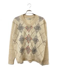 Nomat（ノマット）の古着「Argyle Reversible sweater」｜ベージュ