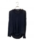 YOKEヨーク）の古着「Super120s WASHABLE WOOL RIB CREWNECK T-SHIRT」｜ブラック