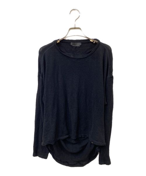 YOKE（ヨーク）YOKE (ヨーク) Super120s WASHABLE WOOL RIB CREWNECK T-SHIRT ブラック サイズ:SIZE 2の古着・服飾アイテム