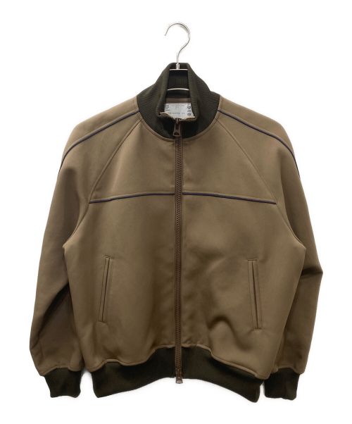 sacai（サカイ）sacai (サカイ) 22AW TECHNICAL JERSEY ZIP UP BLOUSON トックジャケット ブラウン サイズ:2の古着・服飾アイテム