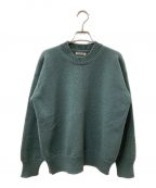 AURALEEオーラリー）の古着「FELT WOOL YARN KNIT P/O」｜グリーン