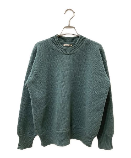 AURALEE（オーラリー）AURALEE (オーラリー) FELT WOOL YARN KNIT P/O グリーン サイズ:3の古着・服飾アイテム