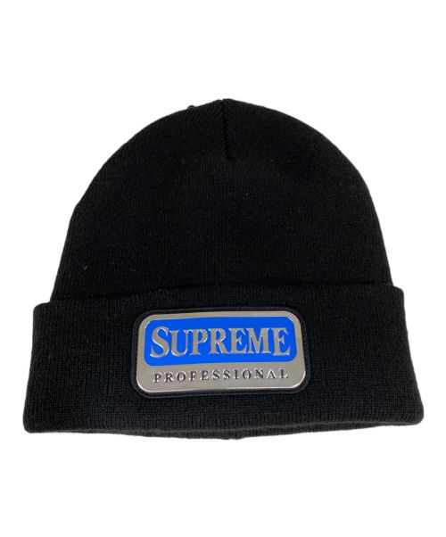 SUPREME（シュプリーム）SUPREME (シュプリーム) Professional Beanie ブラック×ブルー サイズ:不明(表記無)の古着・服飾アイテム