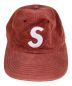 Supreme (シュプリーム) 16AW Suede S Logo 6-Panel キャップ レッド：8000円