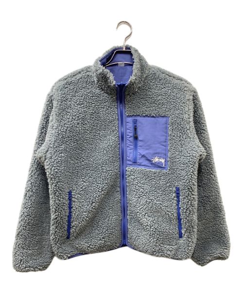 stussy（ステューシー）stussy (ステューシー) 24AW SHERPA REVERSIBLE JACKET リバーシブルボアジャケット グレー サイズ:SIZE Sの古着・服飾アイテム