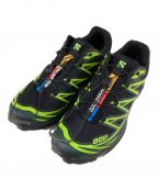 SALOMON×ATMOSサロモン×アトモス）の古着「XT-6 Neon Tokyo Green Gecko コラボローカットスニーカー」｜ブラック