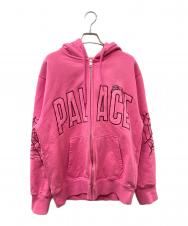 PALACE (パレス) SPIDER ZIP HOOD ジップパーカー ピンク サイズ:SIZE M