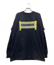 NEIGHBORHOOD (ネイバーフッド) TAPE/C-TEE.LS ロングスリーブTシャツ ブラック サイズ:M