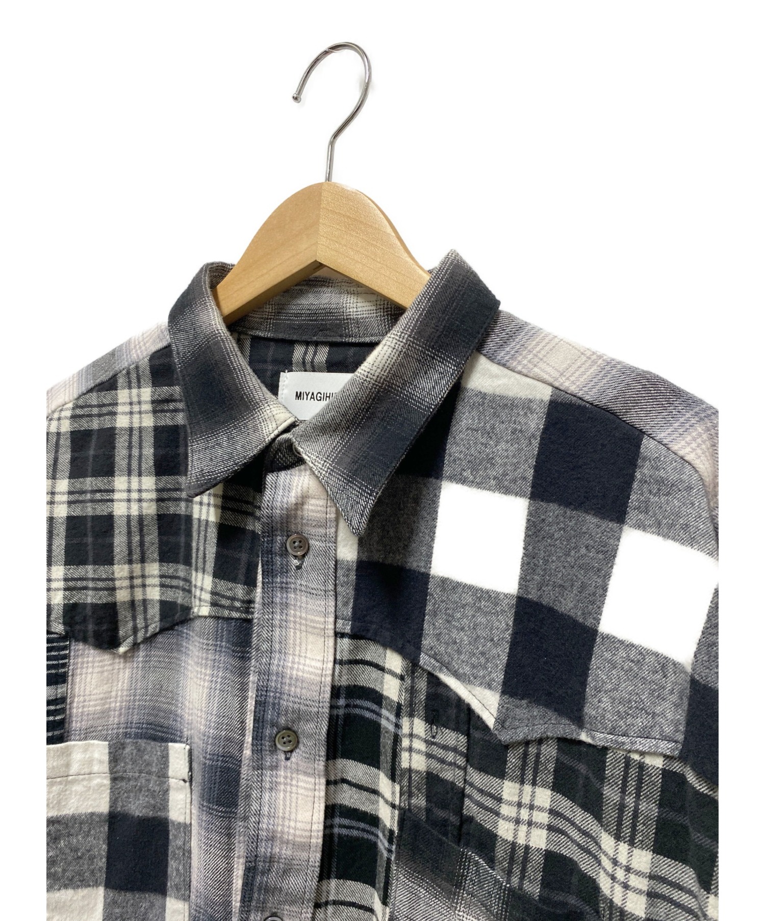 お試し価格！】 MIYAGIHIDETAKA Flannel Shirt チェック シャツ