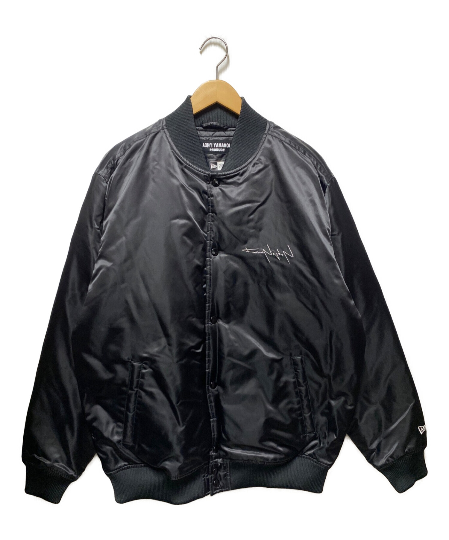 YOHJI YAMAMOTO x NEW ERA (ヨウジヤマモト × ニューエラ) Varsity Jacket ブラック サイズ:XL