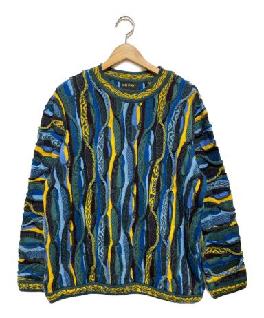 【中古・古着通販】Coogi (クージー) 3Dニット マルチカラー サイズ