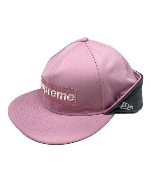 SUPREME（シュプリーム）SUPREME (シュプリーム) New Era (ニューエラ) WINDSTOPPER Earflap Box Logo New Era CAP ピンク サイズ:7 5/8（60.6cm）の古着・服飾アイテム