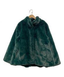 RANDEBOO（ランデブー）の古着「Melt fake fur coat」｜グリーン