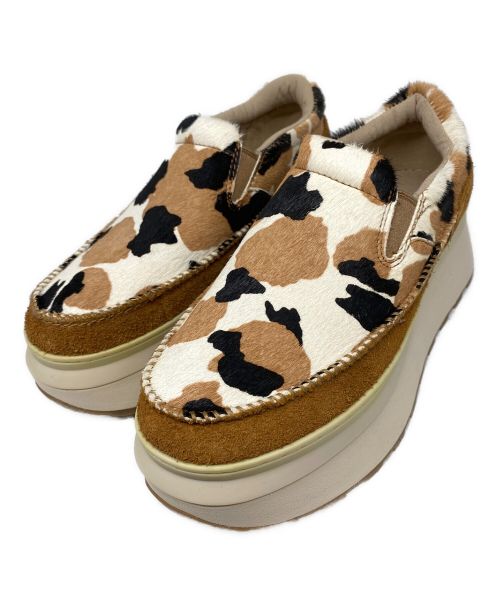 UGG（アグ）UGG (アグ) MARIN SLIP ON COW PRINT ブラウン サイズ:UK5の古着・服飾アイテム