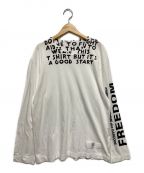 COMME des GARCONSコムデギャルソン）の古着「HOLIDAYS COLLECTION FREEDOM TEE」｜ホワイト