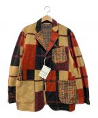 Engineered Garmentsエンジニアド ガーメンツ）の古着「GUN CLUB MULTI CHECK KNIT JACKET」｜ベージュ