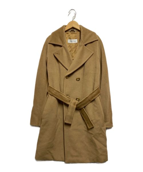 MaxMara（マックスマーラ）MaxMara (マックスマーラ) カシミヤ混ダブルコート ベージュ サイズ:42の古着・服飾アイテム