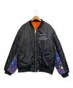 BILLIONAIRE BOYS CLUBビリオネアボーイズクラブ）の古着「REVERSIBLE MILITARY MA-1 JACKET」｜ブラック