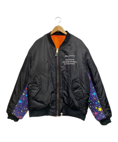 BILLIONAIRE BOYS CLUB（ビリオネアボーイズクラブ）BILLIONAIRE BOYS CLUB (ビリオネアボーイズクラブ) REVERSIBLE MILITARY MA-1 JACKET ブラック サイズ:XLの古着・服飾アイテム