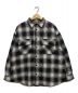 COOTIE PRODUCTIONS（クーティープロダクツ）の古着「Ombre Check Quilting CPO Jacket」｜ホワイト×ブラック