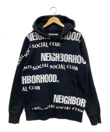 NEIGHBORHOOD×anti social social CLUB（ネイバーフッド×アンチソーシャルソーシャルクラブ）の古着「プルオーバーパーカー」｜ブラック