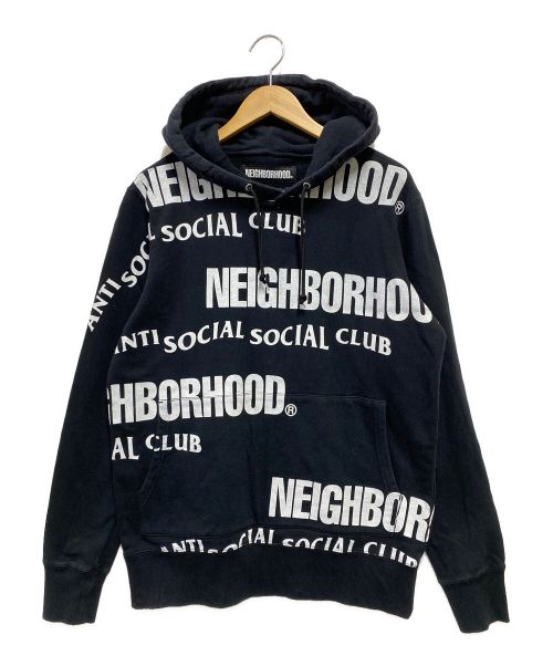 NEIGHBORHOOD（ネイバーフッド）NEIGHBORHOOD (ネイバーフッド) anti social social CLUB (アンチソーシャルソーシャルクラブ) プルオーバーパーカー ブラック サイズ:Sの古着・服飾アイテム