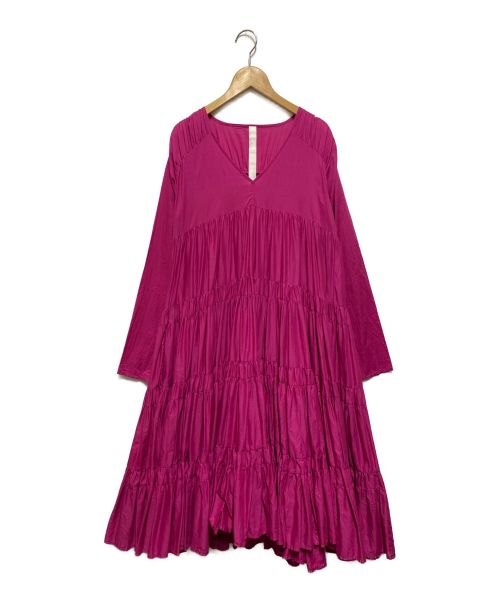 merlette（マーレット）merlette (マーレット) Rodasティアードワンピース ピンク サイズ:XSの古着・服飾アイテム