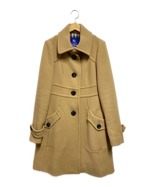 BURBERRY BLUE LABEL（バーバリーブルーレーベル）BURBERRY BLUE LABEL (バーバリーブルーレーベル) アンゴラ混ウールコート ベージュ サイズ:38の古着・服飾アイテム