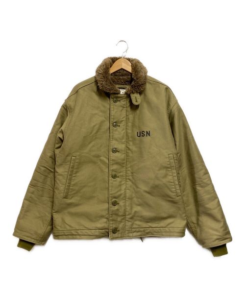 HOUSTON（ヒューストン）HOUSTON (ヒューストン) 5N-1 N-1 DECK JACKET カーキ サイズ:42の古着・服飾アイテム