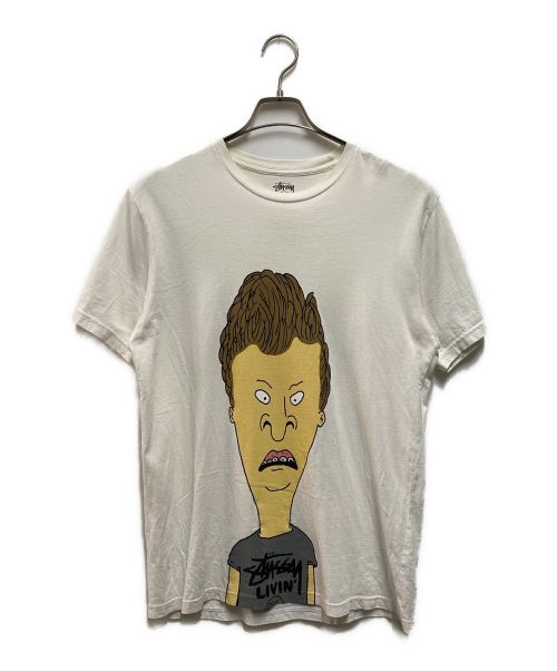 stussy（ステューシー）stussy (ステューシー) BEAVIS AND BUTT HEAD TEE ホワイト サイズ:Ｌの古着・服飾アイテム