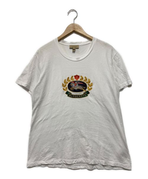 BURBERRY（バーバリー）BURBERRY (バーバリー) アイコン刺繍Tシャツ ホワイト サイズ:Мの古着・服飾アイテム