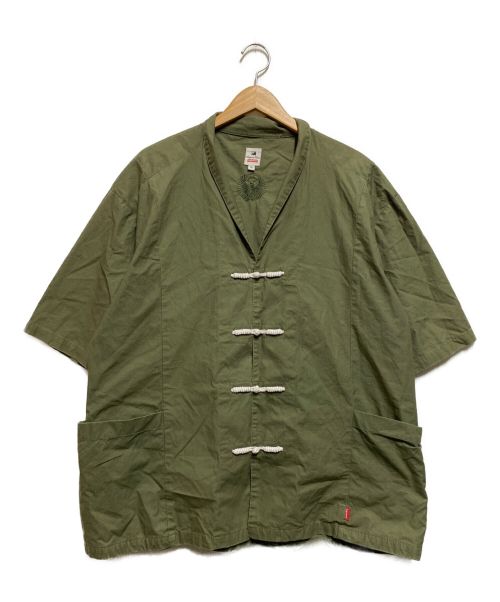 SUPREME（シュプリーム）SUPREME (シュプリーム) SASQUATCHfabrix. (サスクワッチファブリックス) Hanten Shirt オリーブ サイズ:Мの古着・服飾アイテム