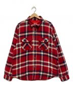SUPREMEシュプリーム）の古着「Quilted Arc Logo Flannel Shirt」｜レッド