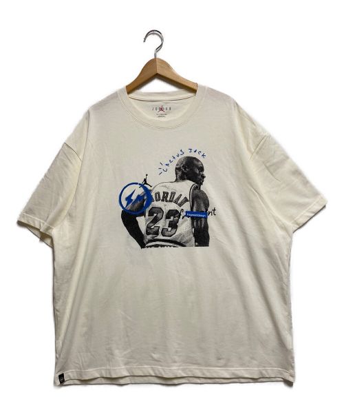 JORDAN（ジョーダン）JORDAN (ジョーダン) Travis Scott (トラヴィス スコット) FRAGMENT DESIGN (フラグメントデザイン) JORDAN PRINT TEE ホワイト サイズ:XXLの古着・服飾アイテム