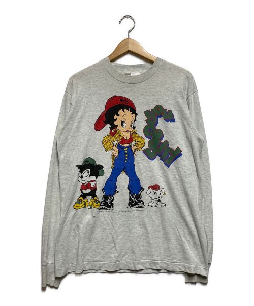 CROCE CROSS（クローチェクロス）CROCE CROSS (クローチェクロス) 90's Betty Boop 両面プリント グレー サイズ:Мの古着・服飾アイテム